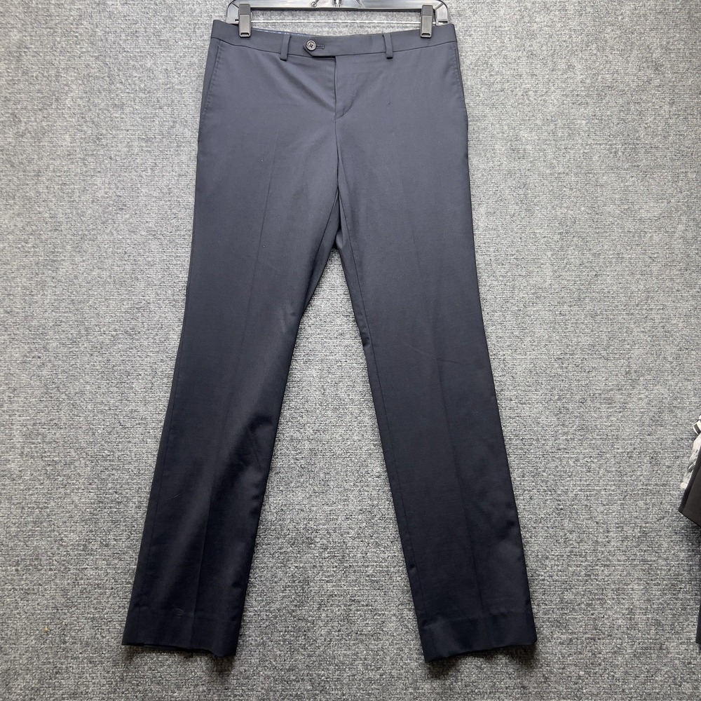 Tallia Dress Pants Size 18/29 Black Slim Fit Stretch Flat Front Career